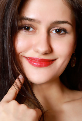 Skinny Chick Megan Elle With Hot Smile